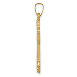 Load image into Gallery viewer, 14K Yellow Gold Brushed and Polished Budded Cross Pendant