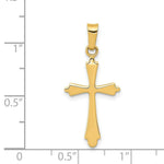 Load image into Gallery viewer, 14K Yellow Gold Polished Cross Pendant 28mm length