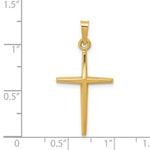 Load image into Gallery viewer, 14K Yellow Gold Polished Latin Cross Pendant mm length