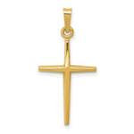 Load image into Gallery viewer, 14K Yellow Gold Polished Latin Cross Pendant mm length