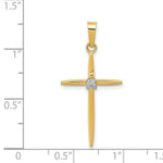 Load image into Gallery viewer, 14K Yellow Gold Diamond Polished Passion Cross Pendant