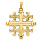 Load image into Gallery viewer, 14K Yellow Gold Polished Jerusalem Cross Pendant