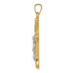 Load image into Gallery viewer, 14K Two-tone Gold Textured and Polished INRI Crucifix Cross Pendant