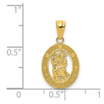 Load image into Gallery viewer, 14K Yellow Gold Polished St Christopher Pendant