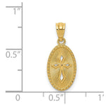 Load image into Gallery viewer, 14K Yellow Gold Polished Small Cross Medal Pendant