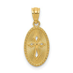 Load image into Gallery viewer, 14K Yellow Gold Polished Small Cross Medal Pendant