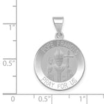 Load image into Gallery viewer, 14K White Gold Satin and Polished Hollow Pope Francis Medal