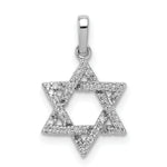 Load image into Gallery viewer, 14K White Gold Diamond Star of David Pendant