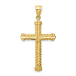 Load image into Gallery viewer, 14K Yellow Gold Diamond-cut Cross Pendant