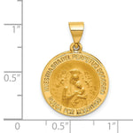 Load image into Gallery viewer, 14K Yellow Gold Hollow Polished/Satin Round Spanish Perpetuo Socorro Medal