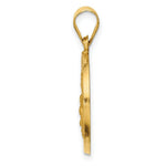 Load image into Gallery viewer, 14K Yellow Gold Hollow Polished/Satin Round St. Edmund Medal