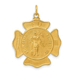 Load image into Gallery viewer, 14K Yellow Gold Solid Polished/Satin Large St. Florian Fire Dept. Badge Medal