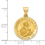 Load image into Gallery viewer, 14K Yellow Gold Hollow Polished/Satin Round St. Magdalena Medal