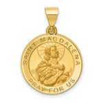 Load image into Gallery viewer, 14K Yellow Gold Hollow Polished/Satin Round St. Magdalena Medal