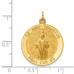 Load image into Gallery viewer, 14K Yellow Gold Solid Polished/Satin Medium Round St. Jude Thaddeus Medal