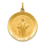 Load image into Gallery viewer, 14K Yellow Gold Solid Polished/Satin Large Round St. Jude Thaddeus Medal