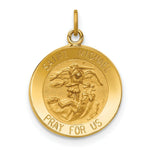 Load image into Gallery viewer, 14K Yellow Gold Solid Polished/Satin Small Round St. Michael Medal