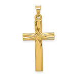 Load image into Gallery viewer, 14K Yellow Gold Polished Latin Cross Pendant 30mm length