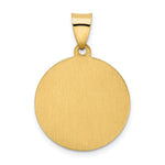 Load image into Gallery viewer, 14K Yellow Gold Hollow Polished/Satin Round Spanish San Miguel Medal