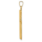 Load image into Gallery viewer, 14K Yellow Gold Hollow Polished Beaded Edge Cross