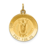 Load image into Gallery viewer, 14K Yellow Gold Solid Polished/Satin Round Our Lady of Guadalupe Medal