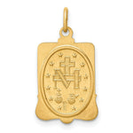 Load image into Gallery viewer, 14K Yellow Gold Solid Polished/Satin Medium Rectangle Framed Miraculous Medal