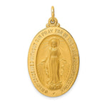 Load image into Gallery viewer, 14K Yellow Gold Solid Polished/Satin Large Oval Miraculous Medal
