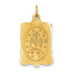 Load image into Gallery viewer, 14K Yellow Gold Solid Polished/Satin Large Rectangle Framed Miraculous Medal