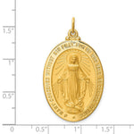 Load image into Gallery viewer, 14K Yellow Gold Solid Polished/Satin Large Oval Miraculous Medal