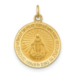 Load image into Gallery viewer, 14K Yellow Gold Solid Polished/Satin Round Miraculous Medal