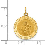 Load image into Gallery viewer, 14K Yellow Gold Solid Polished/Satin Small Queen of Holy Scapular Reversible Medal