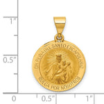 Load image into Gallery viewer, 14K Yellow Gold Hollow Polished/Satin Round Spanish Escapulario Reversible Medal