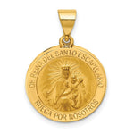 Load image into Gallery viewer, 14K Yellow Gold Hollow Polished/Satin Round Spanish Escapulario Reversible Medal