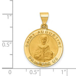 Load image into Gallery viewer, 14K Yellow Gold Hollow Polished/Satin Round St. Augustine Medal