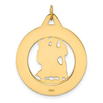 Load image into Gallery viewer, 14K Yellow Gold Solid Polished/Satin Round Cut-out St. Christopher Medal