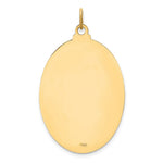 Load image into Gallery viewer, 14K Yellow Gold Solid Polished/Satin Extra Large Beaded Edge St. Christopher Medal
