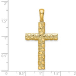 Load image into Gallery viewer, 14K Yellow Gold Nugget Cross Pendant