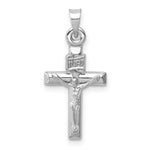 Load image into Gallery viewer, 14k White Gold Hollow Crucifix Pendant