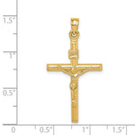 Load image into Gallery viewer, 14K Yellow Gold Hollow Crucifix Pendant
