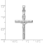 Load image into Gallery viewer, 14k White Gold Hollow Crucifix Pendant