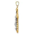 Load image into Gallery viewer, 14K Two-Tone Gold Hollow Polished Chevron Design Crucifix