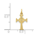 Load image into Gallery viewer, 14K Yellow Gold Celtic Cross Charm 18mm length