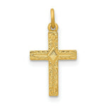 Load image into Gallery viewer, 14K Yellow Gold Small Cross Charm