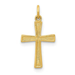 Load image into Gallery viewer, 14K Yellow Gold Cross Charm 18mm length