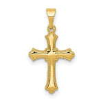 Load image into Gallery viewer, 14K Yellow Gold Budded Cross Charm