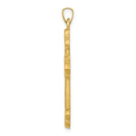 Load image into Gallery viewer, 14K Yellow Gold Hollow Cross Pendant 42mm length
