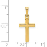 Load image into Gallery viewer, 14K Yellow Gold Diamond-cut Small Hollow Cross Pendant