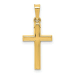 Load image into Gallery viewer, 14K Yellow Gold Diamond-cut Small Hollow Cross Pendant