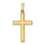 Load image into Gallery viewer, 14K Yellow Gold Diamond-cut Hollow Cross Pendant