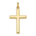 Load image into Gallery viewer, 14K Yellow Gold Hollow Cross Pendant 36mm length